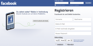 Die facebook Startseite